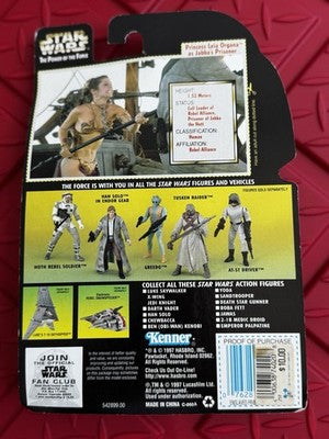 Vintage 1997 Star Wars 4”Princess Leia Jabba Slave POF2 Kenner Action Figure MOC