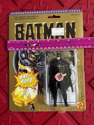 VINTAGE MOC 1989 BATMAN 8 Inch Kidz Biz Action Figure Unpunched RARE. #KBAF
