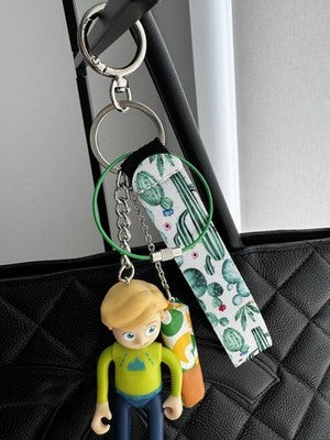 Hape Adventure Van Pretend Boy + Subway Sandwich - Unique Keychain & Bag Charm.