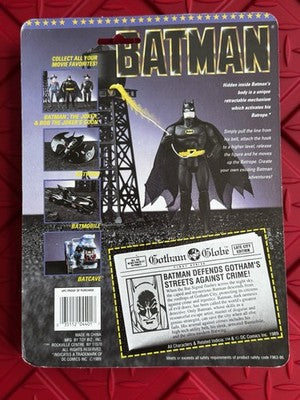 VINTAGE MOC 1989 BATMAN 8 Inch Kidz Biz Action Figure Unpunched RARE. #KBAF