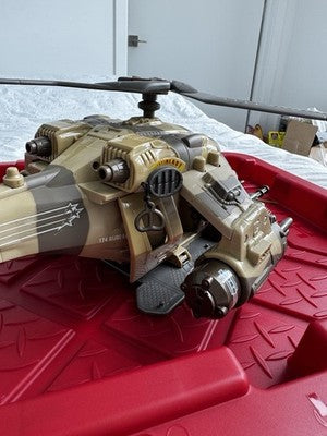 GI Joe Spy Troops Night Attack Chopper Desert Camo Hasbro 2002 Near complete
