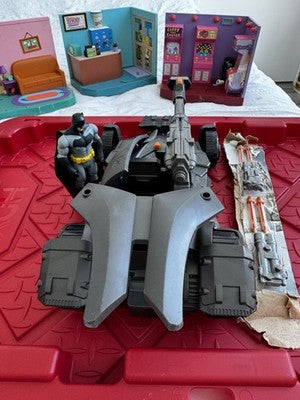 Justice League Mega Cannon BATMOBILE Car plus Batman