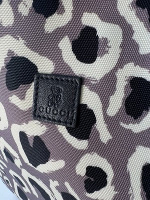 Auth GUCCI leopard Hand Bag Tote Bag