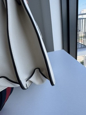 Gucci - Dionysus - White/Blue/Red Striped Leather Top Handle Bag