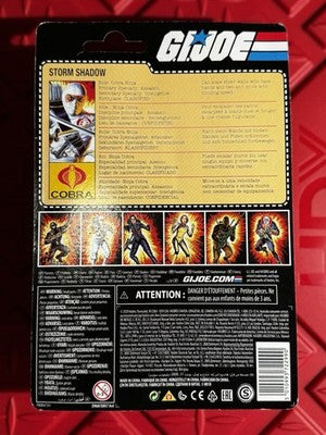 GI Joe Retro Collection Storm Shadow Walmart Exclusive 1/18 3.75In Cobra Enemy