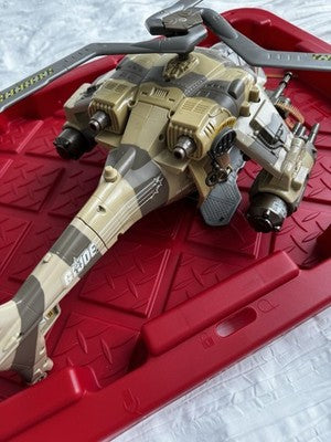 GI Joe Spy Troops Night Attack Chopper Desert Camo Hasbro 2002 Near complete