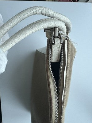 GUCCI Canvas Leather Shoulder Bag Beige Brown Hobo Style Authentic