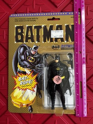 VINTAGE MOC 1989 BATMAN 8 Inch Kidz Biz Action Figure Unpunched RARE. #KBAF