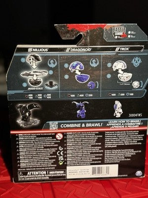 Bakugan Starter Pack Special Attack Dragonoid Nillious Hammerhead 3 Figures