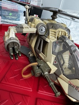 GI Joe Spy Troops Night Attack Chopper Desert Camo Hasbro 2002 Near complete