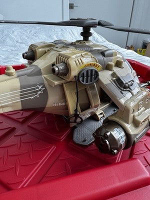 GI Joe Spy Troops Night Attack Chopper Desert Camo Hasbro 2002 Near complete