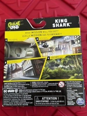 Brand New King Shark Spin Master DC Batman The Caped Crusader 4" figure.