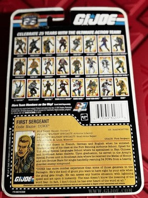 G.I. JOE 25th Duke with Flag Figure Series LOGO NEW