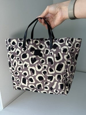 Auth GUCCI leopard Hand Bag Tote Bag
