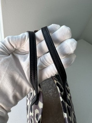 Auth GUCCI leopard Hand Bag Tote Bag
