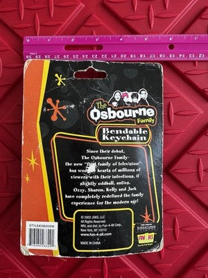 Ozzy Osbourne 2002, All The Family Keychains, set of 4, Ozzy, Kelly, Jack Sharon