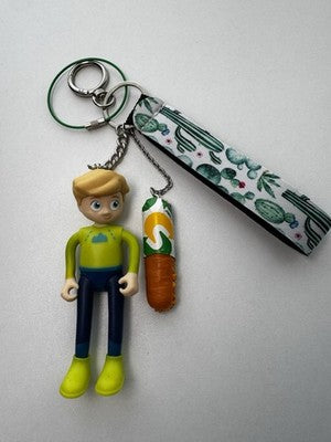 Hape Adventure Van Pretend Boy + Subway Sandwich - Unique Keychain & Bag Charm.