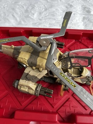 GI Joe Spy Troops Night Attack Chopper Desert Camo Hasbro 2002 Near complete