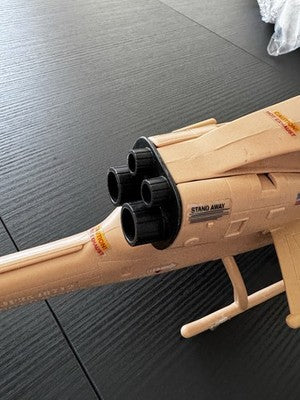 GI-JOE Locust Tan Dragonfly Helicopter Hasbro Pawtucket 1983 Rare. Near Complete