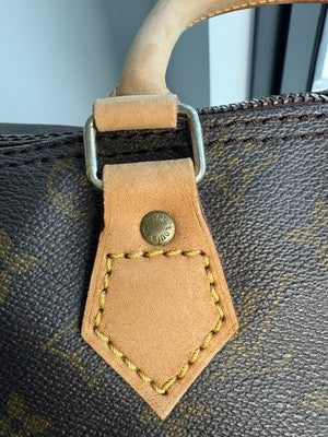 Louis Vuitton Monogram Leather Speedy 35 Boston Bag. As Is