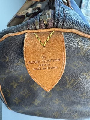 Louis Vuitton Monogram Leather Speedy 35 Boston Bag. As Is