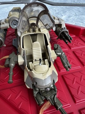 GI Joe Spy Troops Night Attack Chopper Desert Camo Hasbro 2002 Near complete