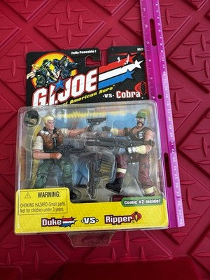 Gi Joe Vs Cobra Duke Vs Ripper Action Figures 2002 Hasbro Sealed