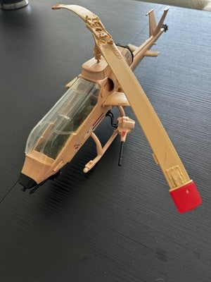 GI-JOE Locust Tan Dragonfly Helicopter Hasbro Pawtucket 1983 Rare. Near Complete