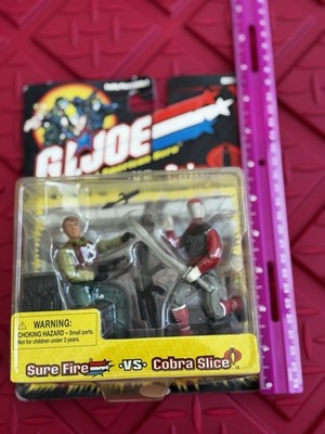 GI Joe Sure Fire vs Cobra Slice 2 pack Figure Set New in Box 2002 HASBRO