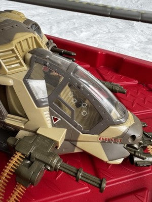 GI Joe Spy Troops Night Attack Chopper Desert Camo Hasbro 2002 Near complete