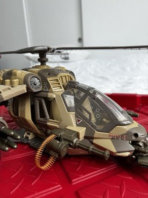 GI Joe Spy Troops Night Attack Chopper Desert Camo Hasbro 2002 Near complete