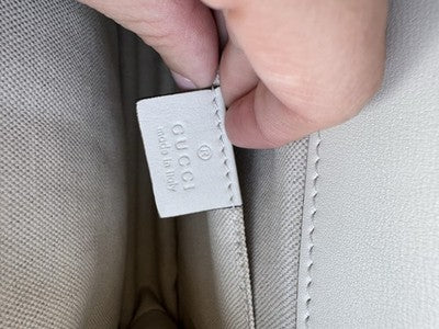Gucci - Dionysus - White/Blue/Red Striped Leather Top Handle Bag