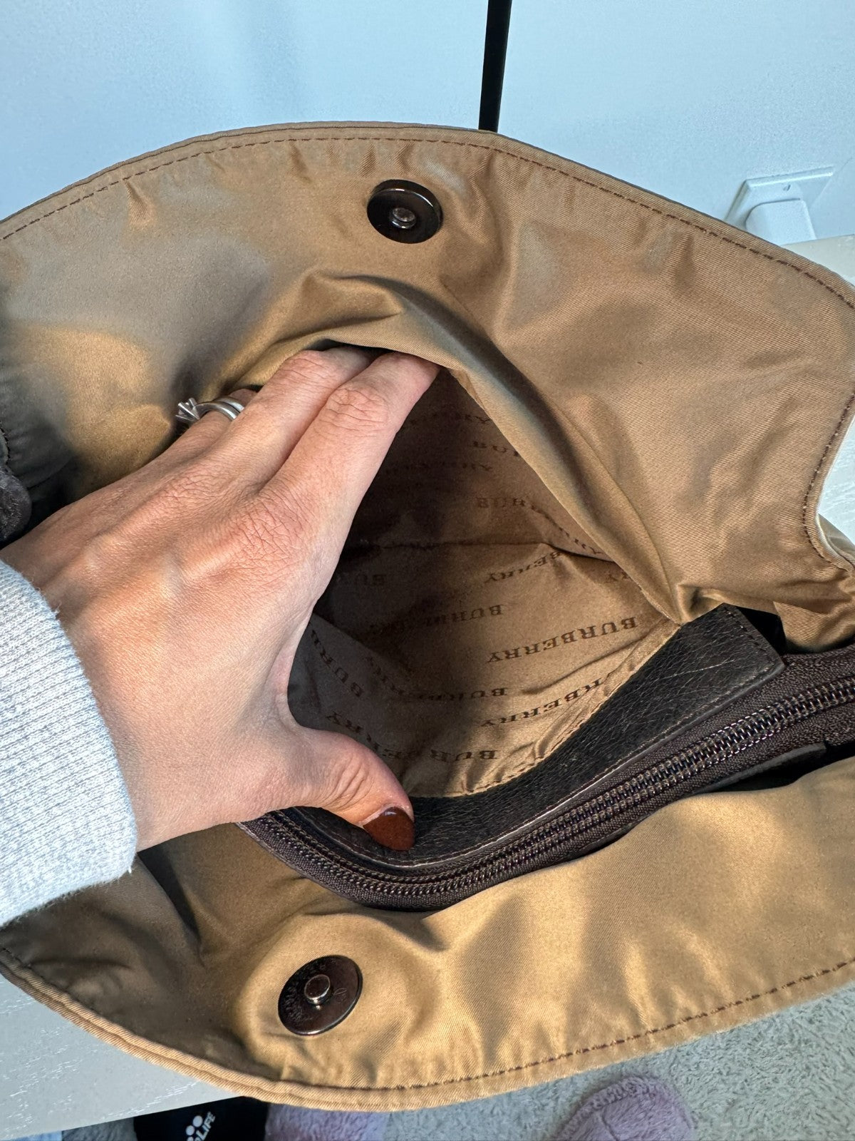 Burberry Buckleigh Nylon Tote Bag