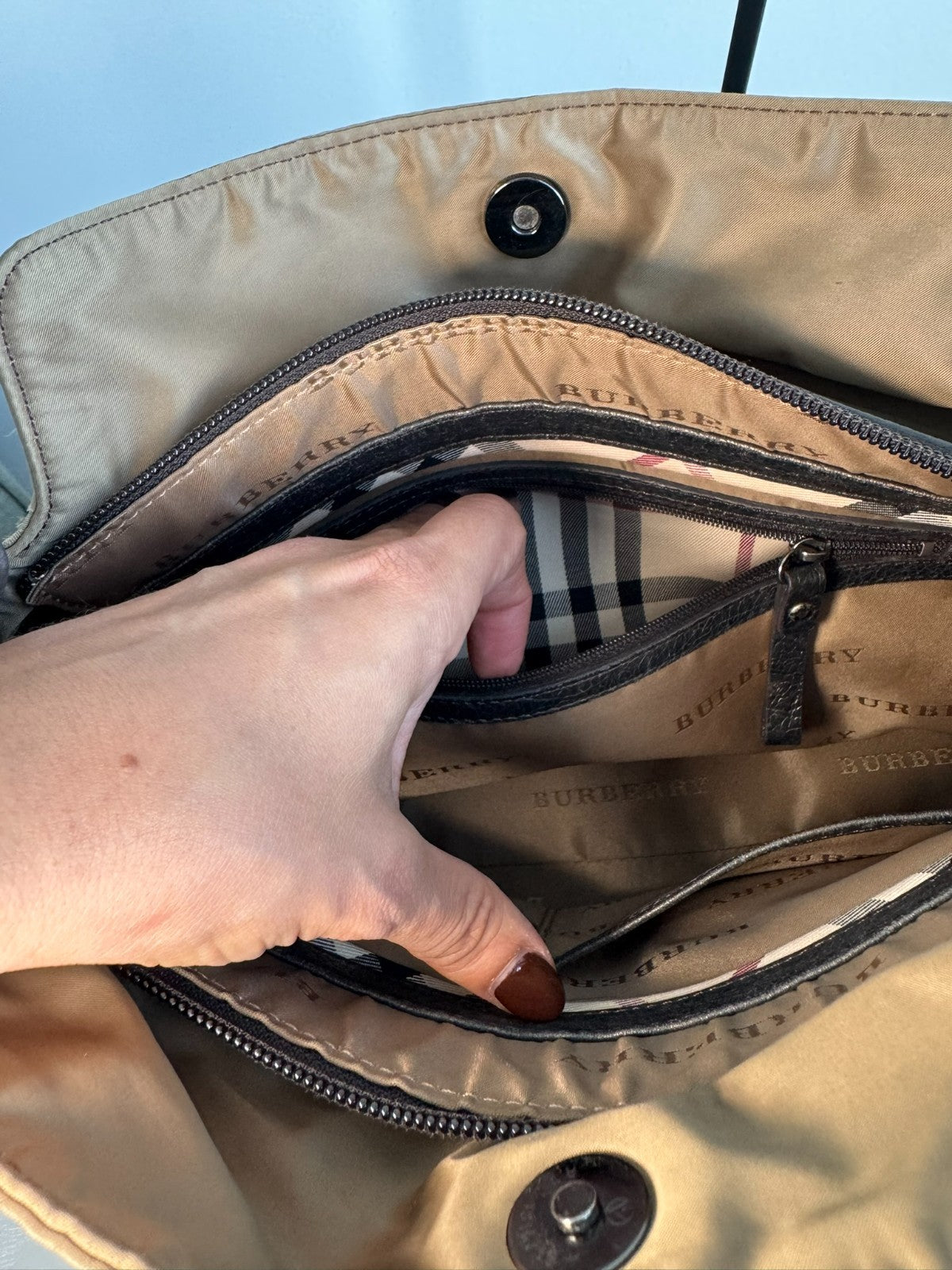 Burberry Buckleigh Nylon Tote Bag