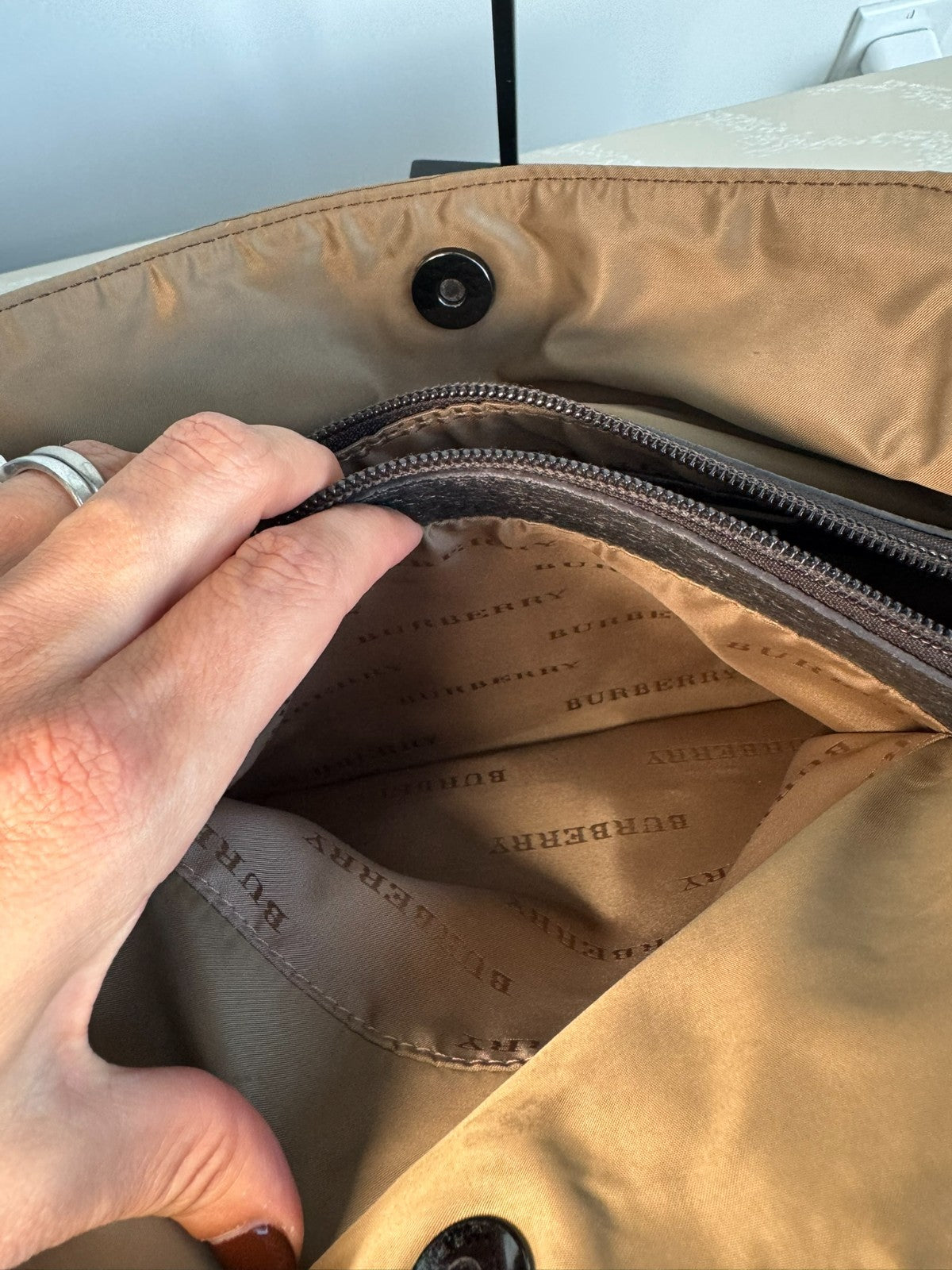 Burberry Buckleigh Nylon Tote Bag