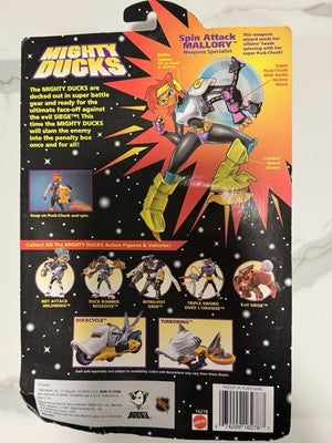 1996 Mattel Disney Mighty Ducks Series 2 Spin Attack Master Mallory Figure