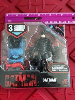 DC The Batman Movie BATMAN 4” Action Figure 2022 Spin Master FACTORY SEALED!