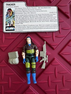 1989 GI Joe Spirit Tracker Figure & Card Near Complete G.I. Joe w/ 1984. As Is