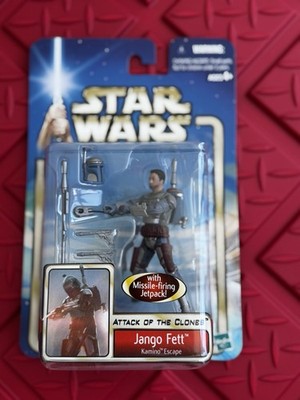 Jango Fett - 2001 Star Wars Attack of the Clones Kamino Escape Action Figure NEW