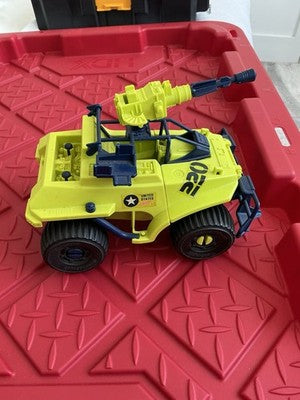 Vintage 1990 Hasbro GI Joe Badger Green Jeep ATV - Incomplete. Sold As Is.
