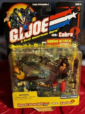 GI JOE VS COBRA AGENT SCARLETT VS ZARTAN NEW MOC 2002