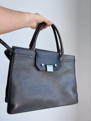 Jimmy Choo Womens Black Leather Rebel Medium Tote Handbag