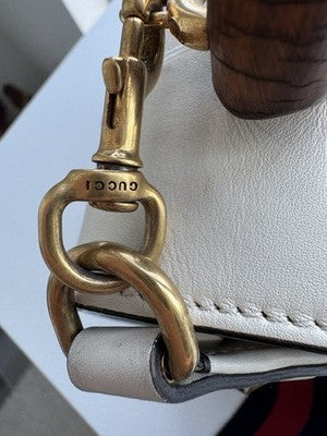 Gucci - Dionysus - White/Blue/Red Striped Leather Top Handle Bag
