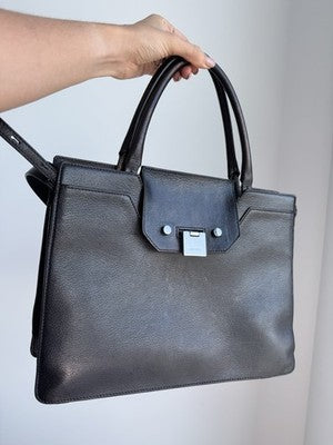 Jimmy Choo Womens Black Leather Rebel Medium Tote Handbag