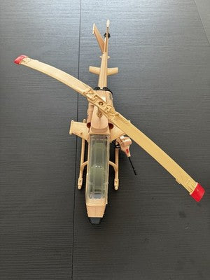GI-JOE Locust Tan Dragonfly Helicopter Hasbro Pawtucket 1983 Rare. Near Complete