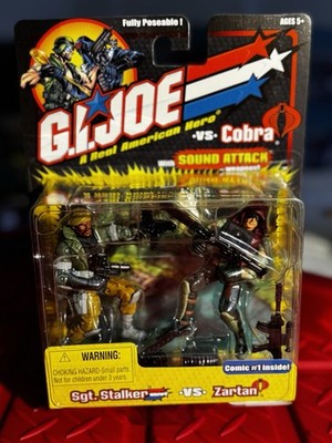 G.I. Joe (ARAH) vs Cobra with Sound Attack: Sgt. Stalker vs Zartan (2-pack)