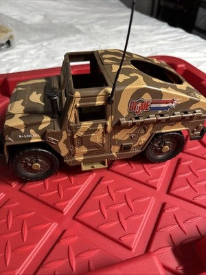 GI Joe S-4 Demo Humvee Brown 2003 Hasbro Sounds Working. Complete.