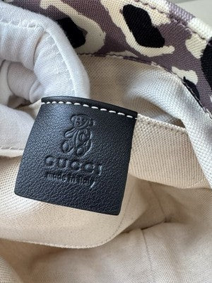 Auth GUCCI leopard Hand Bag Tote Bag