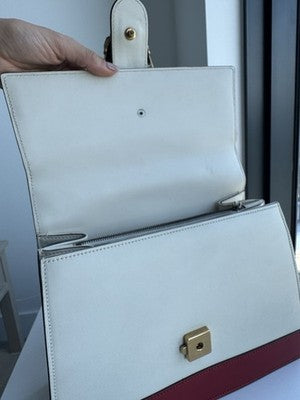Gucci - Dionysus - White/Blue/Red Striped Leather Top Handle Bag