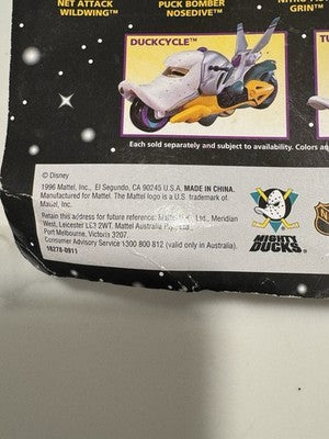 1996 Mattel Disney Mighty Ducks Series 2 Spin Attack Master Mallory Figure